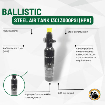 ballistic steel air tank 13ci 3000psi (hpa)