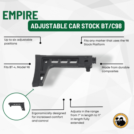Empire Adjustable Car Stock Bt/c98 - Dyehard Paintball