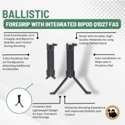 Foregrip with Integrated Bipod Q1027 Fas - Dyehard Paintball
