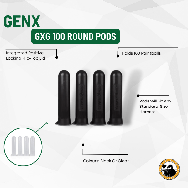 Gxg Genx 100 Round Pods - Dyehard Paintball