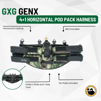 Gxg Genx 4+1 Horizontal Pod Pack Harness - Dyehard Paintball