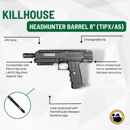 Killhouse Headhunter Barrel 8" (tipx/a5) - Dyehard Paintball