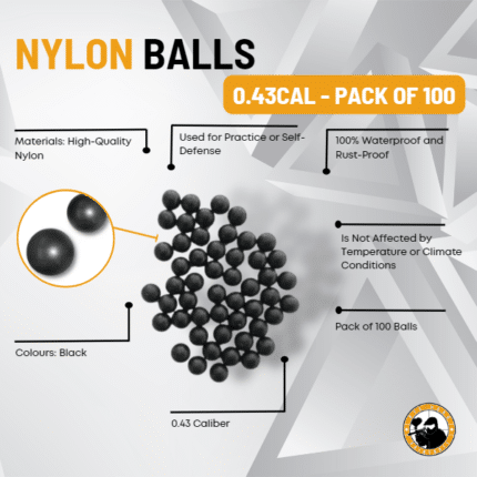 nylon balls 0.43cal - pack of 100