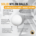 solid nylon balls (0.68cal) (3.8-4.4gr) – bucket of 1000