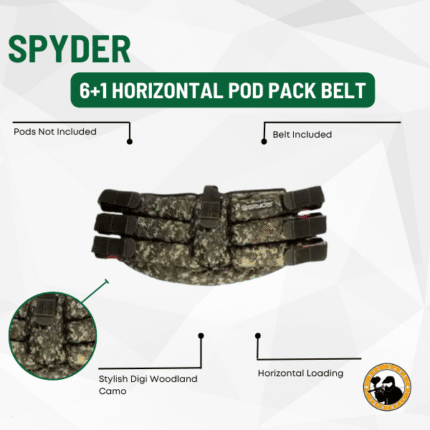 Spyder 6+1 Horizontal Pod Pack Belt - Dyehard Paintball