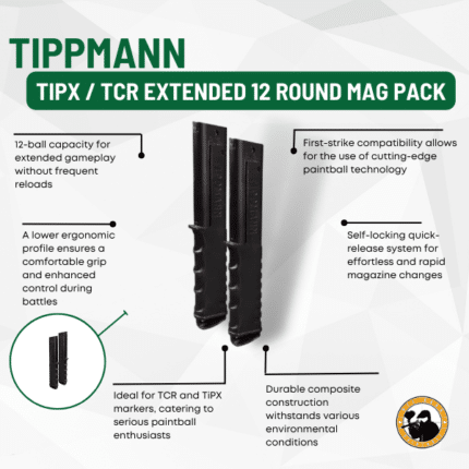 Tipx / Tcr Extended 12 Round Mag Pack - Dyehard Paintball