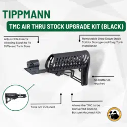 Tmc Air Thru Stock Upgrade Kit (black) - Dyehard Paintball