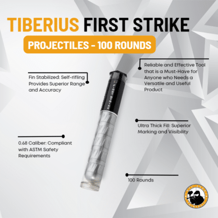 Tiberius First Strike Projectiles - 100 Rounds - Dyehard Paintball
