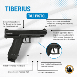 Tiberius T8.1 Pistol - Dyehard Paintball