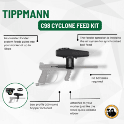Tippmann C98 Cyclone Feed Kit - Dyehard Paintball