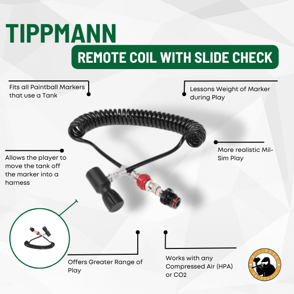 Tippmann Remote Coil with Slide Check - Dyehard Paintball
