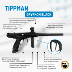 Tippmann Gryphon Black - Dyehard Paintball