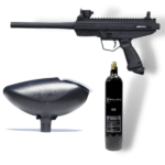 tippmann stormer basic + 12oz co2 + hopper 0.68 caliber black