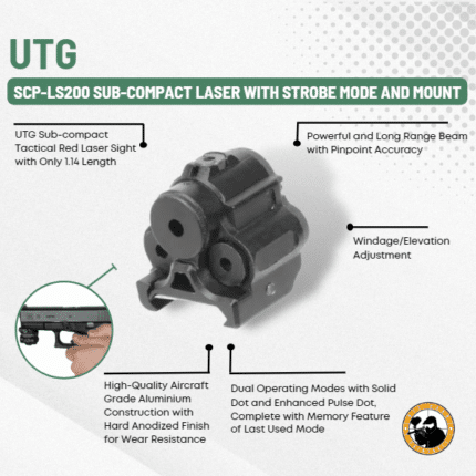 Utg Scp-ls200 Sub-compact Lazer with Strobe Mode and Mount - Dyehard Paintball