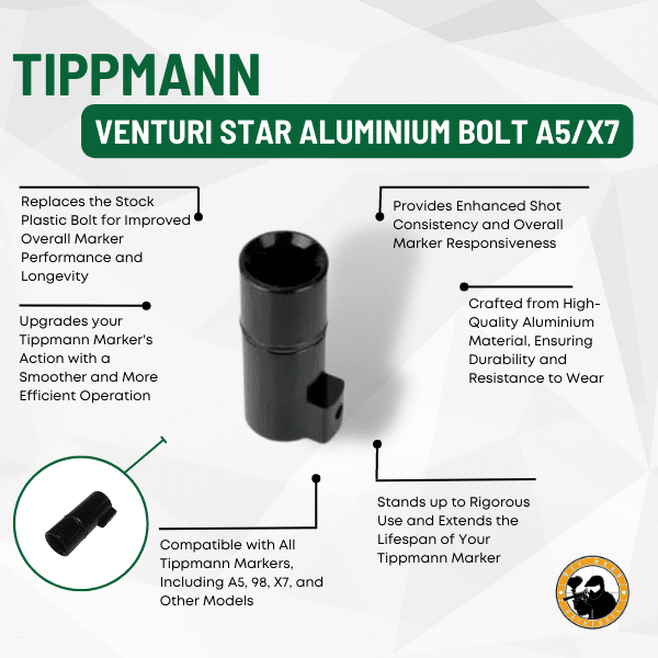 Venturi Star Aluminium Bolt A5/x7 - Dyehard Paintball