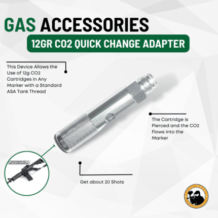 12gr Co2 Quick Change Adapter - Dyehard Paintball
