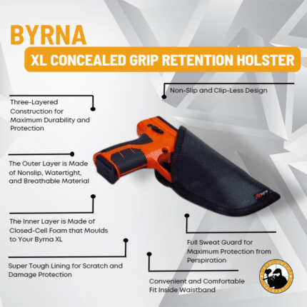 byrna xl concealed grip retention holster