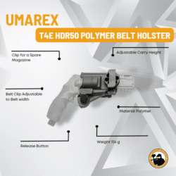 Umarex T4e Hdr50 Polymer Belt Holster - Dyehard Paintball