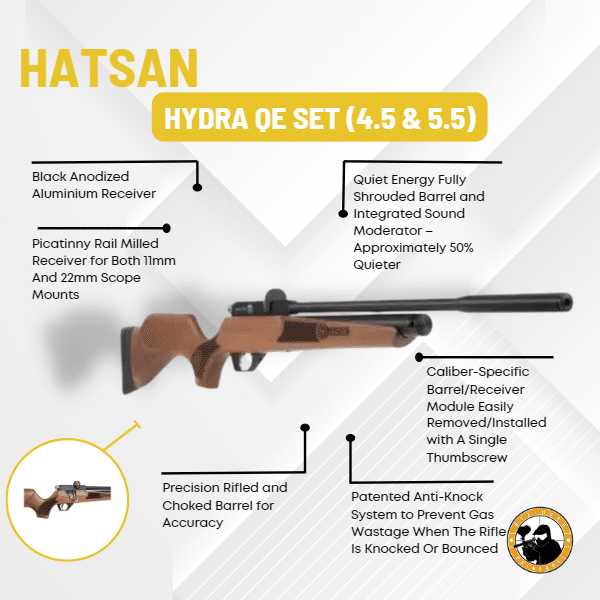 Hatsan Hydra Qe Set (4.5 & 5.5) - Dyehard Paintball