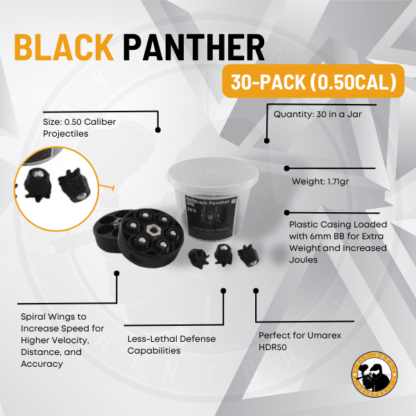 Black Panther 30-pack (0.50cal) - Dyehard Paintball