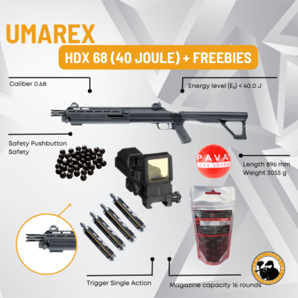 Umarex Hdx 68 (40 Joule) + Freebies - Dyehard Paintball