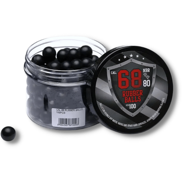 68 Cal Rubber Ball 100-pack - Dyehard Paintball