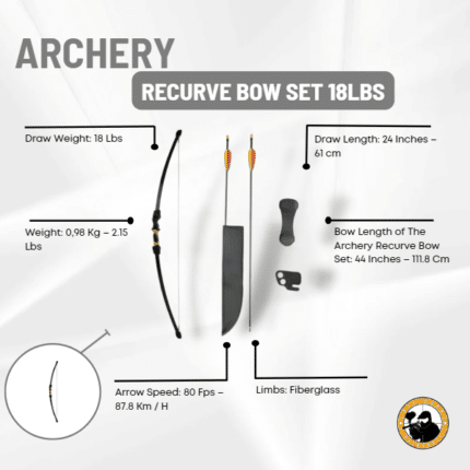 archery recurve bow set 18lbs
