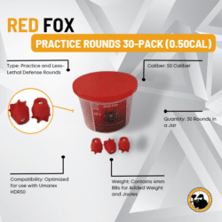 Red Fox Practice Rounds 30-pack (0.50cal) - Dyehard Paintball