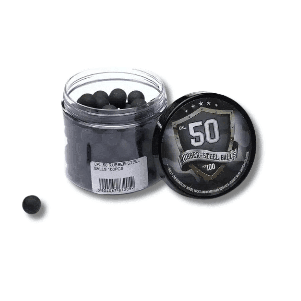 rubber steel balls matt 0.50 caliber 100-pack