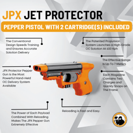 Jpx Jet Protector Pepper Pistol with 2 Cartridge(s) Included - Dyehard Paintball