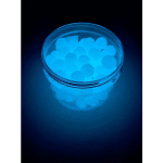 rubber steel balls 0.43 caliber silicon blue glow in the dark 100-pack