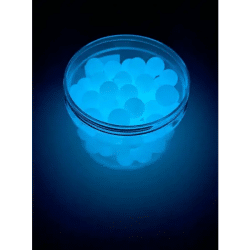 rubber steel balls 0.43 caliber silicon blue glow in the dark 100-pack
