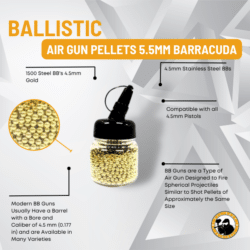 Ballistic Bb's 4.5mm Gold (qty: 1500) - Dyehard Paintball