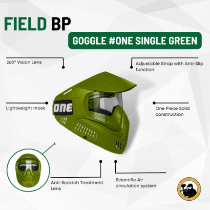 Goggle #one Single Green - Dyehard Paintball
