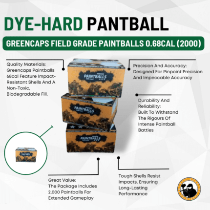 greencaps field grade paintballs 0.68cal (2000)