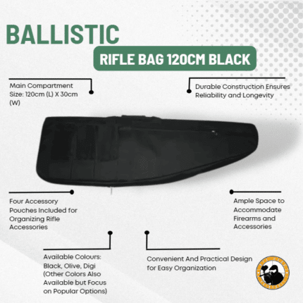 ballistic rifle bag 120cm (black)