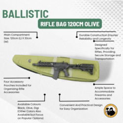 Ballistic Rifle Bag 120cm (olive) - Dyehard Paintball