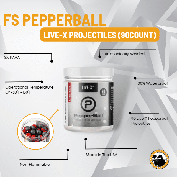 Fs Pepperball Live-x Projectiles (90count) - Dyehard Paintball