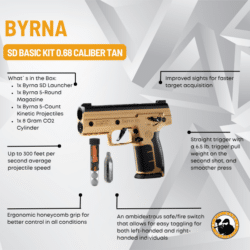 byrna sd basic kit 0.68 caliber tan