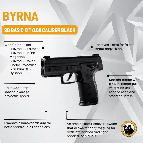 byrna sd basic kit 0.68 caliber black