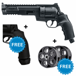 umarex hdr68 16 joule + free punch button 0.68 caliber black