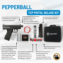 Pepperball Tcp Pistol Deluxe Kit - Dyehard Paintball