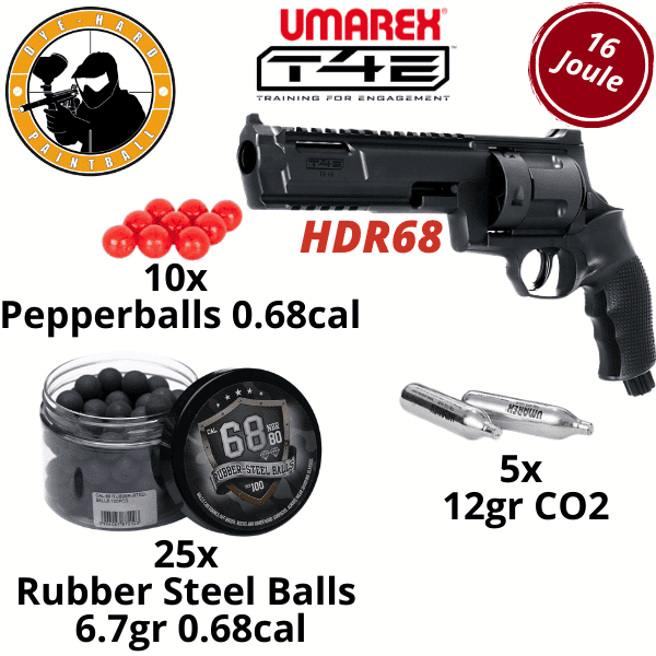 Revolver Umarex T4E HDR 68 - 16 joules Calibre .68 + Pack pr