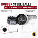 43 cal rubber steel ball (100-pack)