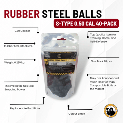 50 cal rubber steel ball s-type (40-pack)