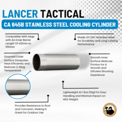 Lancer Tactical Ca 645b Stainless Steel Cooling Cylinder - Dyehard Paintball
