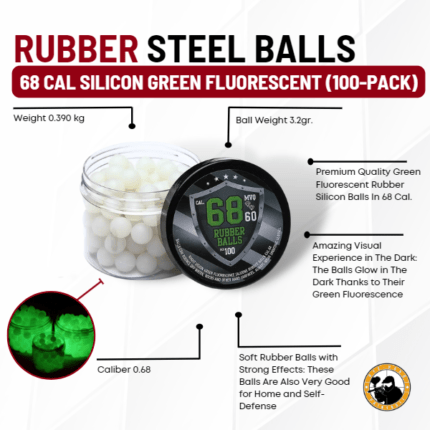 68 cal silicon green fluorescent (100-pack)