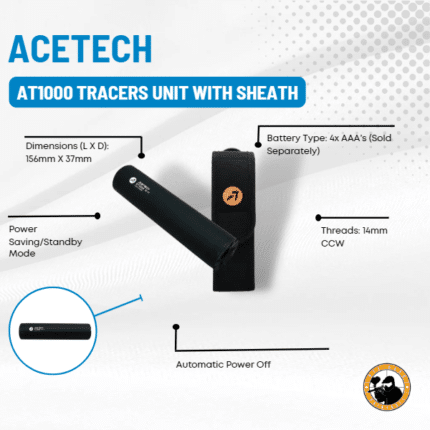 Acetech At1000 Tracers Unit with Sheath - Dyehard Paintball