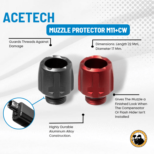 Acetech Muzzle Protector M11+cw - Dyehard Paintball