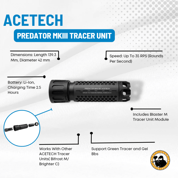 Acetech Predator Mkiii Tracer Unit - Dyehard Paintball